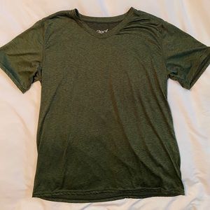 Green T-Shirt, slight V Neck